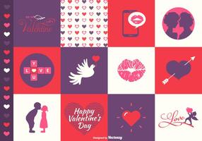 Vektor Valentinstag Designs