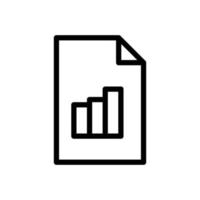 Symboldarstellung der Papierdokumentlinie mit Diagramm. Symbol für das Berichtsdokument. einfaches Vektordesign editierbar. Pixel perfekt bei 32 x 32 vektor