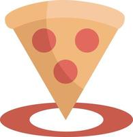 Pizza-Locator, Symbolabbildung, Vektor auf weißem Hintergrund