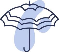 Regenschirm für Regentage, Illustration, Vektor auf weißem Hintergrund.