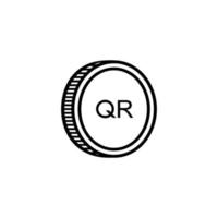 Katar-Währungssymbolsymbol, Katar-Riyal, qar-Zeichen. Vektor-Illustration vektor