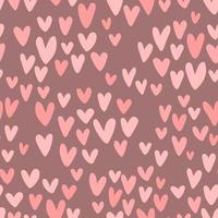 Herzmarker gezeichnetes nahtloses Vektormuster. valentinstag handgeschriebener hintergrund. endloser romantischer Druck. vektor