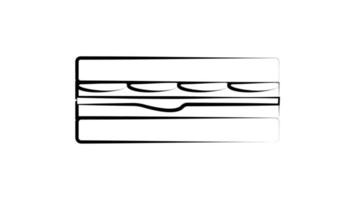 hand gezeichnet in tintenskizze sub sandwich. vektorschwarzweiss-weinleseillustration. isoliertes Objekt auf weißem Hintergrund vektor