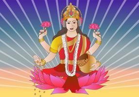 Hindu-Göttin Lakshmi Bhagwati vektor