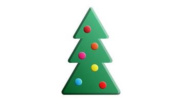 geschmückter weihnachtsbaum mit geschenkboxen, stern, lichtern, kugeln und lampen. Frohe Weihnachten und ein glückliches neues Jahr. flache Vektorillustration vektor