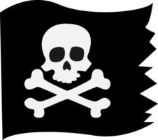 Piratenflagge, Illustration, Vektor auf weißem Hintergrund.