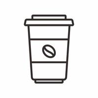 Umrisssymbol für Kaffeetasse vektor