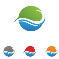 Wellenwasser Strand Logo Vektor