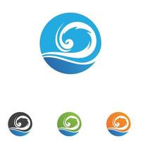Vinka vatten strand logotyp vektor