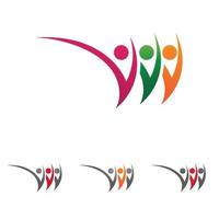 Familie Logo Vektor-Illustration Design-Vorlage - Vektor