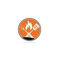 Hot-Grill-Logo-Vorlagen. Grill-Logo-Design vektor