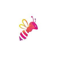 Biene-Logo-Design. Bienenlogokonzept für Honigverpackungsdesign. vektor