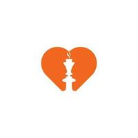 Shisha-Herzform-Konzept-Logo-Design. Wasserpfeife und Shisha-Logo vektor