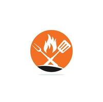 varm grill logotyp mallar. grill logotyp design vektor