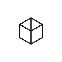 Box-Vektor-Illustration-Symbol vektor