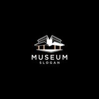 museum logotyp design ikon mall vektor