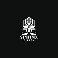 sfinx logotyp design ikon mall vektor