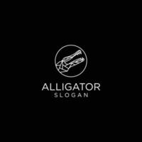 alligator logotyp ikon design mall vektor