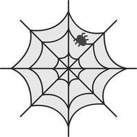 Spinnennetz, Illustration, Vektor auf weißem Hintergrund.