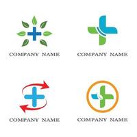 medicinsk vård logotyp set vektor