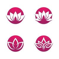 Beauty Lotus Logo Set vektor