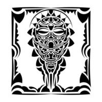 polynesisk tatuering styled masker. vektor illustration.