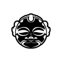 maori traditionell mask. polynesisk tatuering styled mask. vektor illustration.