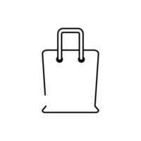 Symbol für den Stil der Einkaufstasche für die Frachtlieferung vektor
