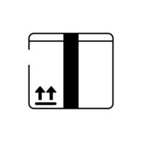 Symbol für den Stil der Kartonfracht-Lieferlinie vektor