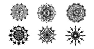 uppsättning mandala, svart mandala, lyx dekorativ mandala design bakgrund, mandala design, mandala mönster färg bok konst tapet design, bricka mönster, svart och vit mandala, islam, arabiska, indisk vektor