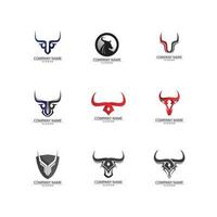 Bull Horn Logo und Symbol Vorlage Symbole App vektor