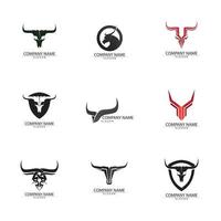 Bull Horn Logo und Symbol Vorlage Symbole App vektor