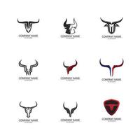 Bull Horn Logo und Symbol Vorlage Symbole App vektor