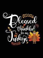 Thanksgiving-Typografie-T-Shirt-Design oder Happy Thanksgiving-Vektor-Poster-Design vektor