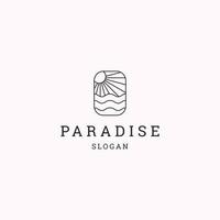 Paradies-Logo-Symbol-Design-Vorlage-Vektor-Illustration vektor