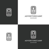 Abenteuer-Camp-Logo-Symbol-Design-Vorlage-Vektor-Illustration vektor