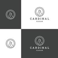 Kardinal-Logo-Symbol-Design-Vorlage-Vektor-Illustration vektor