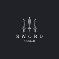 Schwert-Logo-Symbol-Design-Vorlage-Vektor-Illustration vektor
