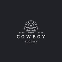 cowboy logotyp ikon design mall vektor