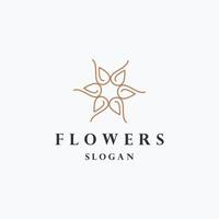 Blumen-Logo-Icon-Design-Vorlage vektor
