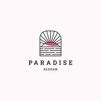 Paradies-Logo-Symbol-Design-Vorlage-Vektor-Illustration vektor