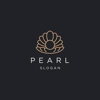 Perle Logo Symbol flache Designvorlage vektor