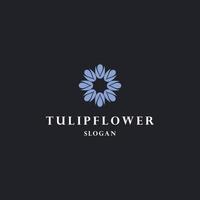 Tulpenblumenlogo-Ikonendesignschablonen-Vektorillustration vektor