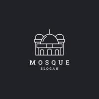 Moschee-Logo-Icon-Design-Vorlage-Vektor-Illustration vektor