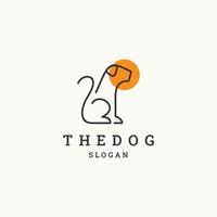 de hund logotyp ikon design mall vektor illustration