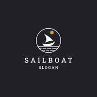 Segelboot-Logo-Symbol-Design-Vorlage-Vektor-Illustration vektor