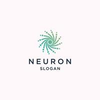 Neuron-Logo-Symbol flache Design-Vorlage vektor