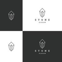 Stein-Logo-Symbol-Design-Vorlage-Vektor-Illustration vektor