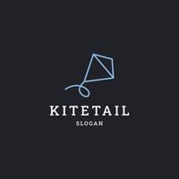 kitetail logotyp ikon design mall vektor illustration