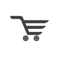 Warenkorb-Vektorsymbol, Online-Shopping-Schild vektor